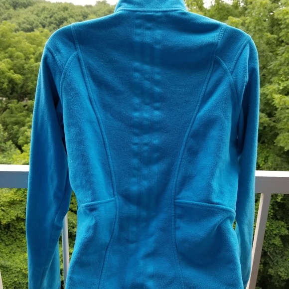 Adidas Turquoise Blue Full Zip Athletic Jacket - Picture 3 of 8